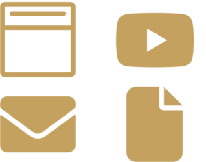 icons filetype - webpage, document, video, email