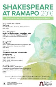 Shakespeare At Ramapo 2016