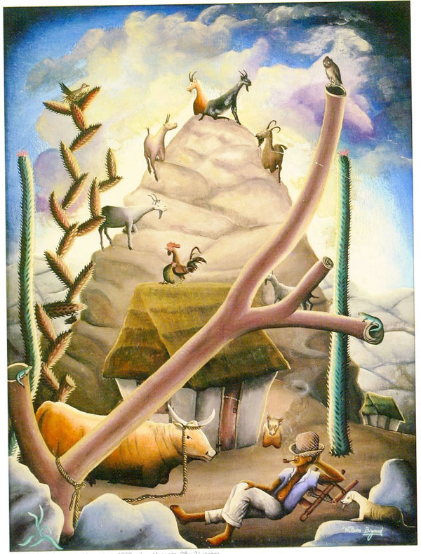 Wilson Bigaud, Goats on a Mountain, c. 1952