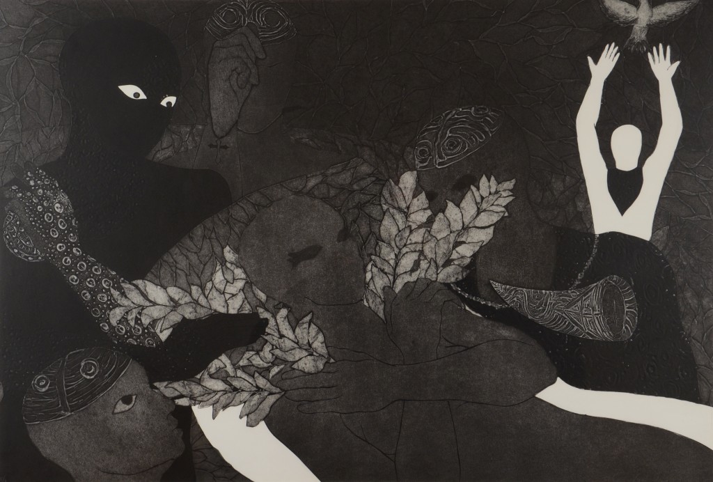 Belkis Ayon, Cuba, <em>Santeria</em>, n.d., lithograph, Rodman Collection, Ramapo College of New Jersey