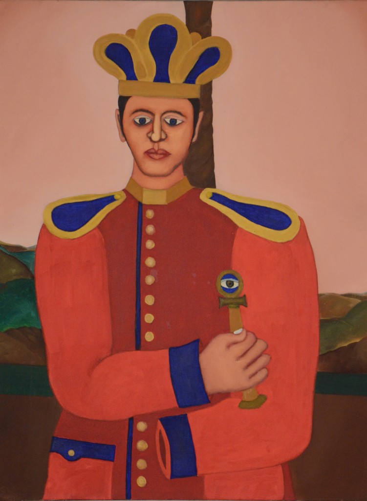 Gerard de Souza, Brazil, <em>The King and Eye</em>, 1972, oil on canvas, Rodman Collection, Ramapo College of New Jersey