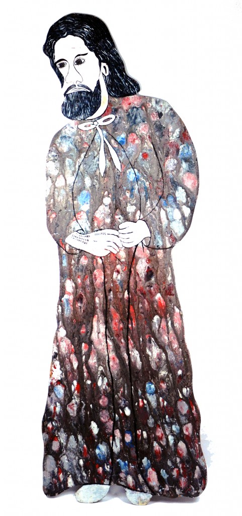 Howard Finster, USA, <em>Christ</em>, 1981, paint on cut wood, Rodman Collection, Ramapo College of New Jersey