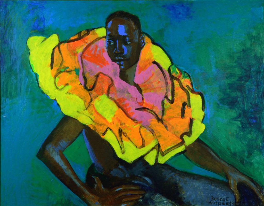 Boscoe Holder, Trinidad, <em>Carnival Costume</em>, 1993, acrylic on canvas, Morris/Svehla Collection