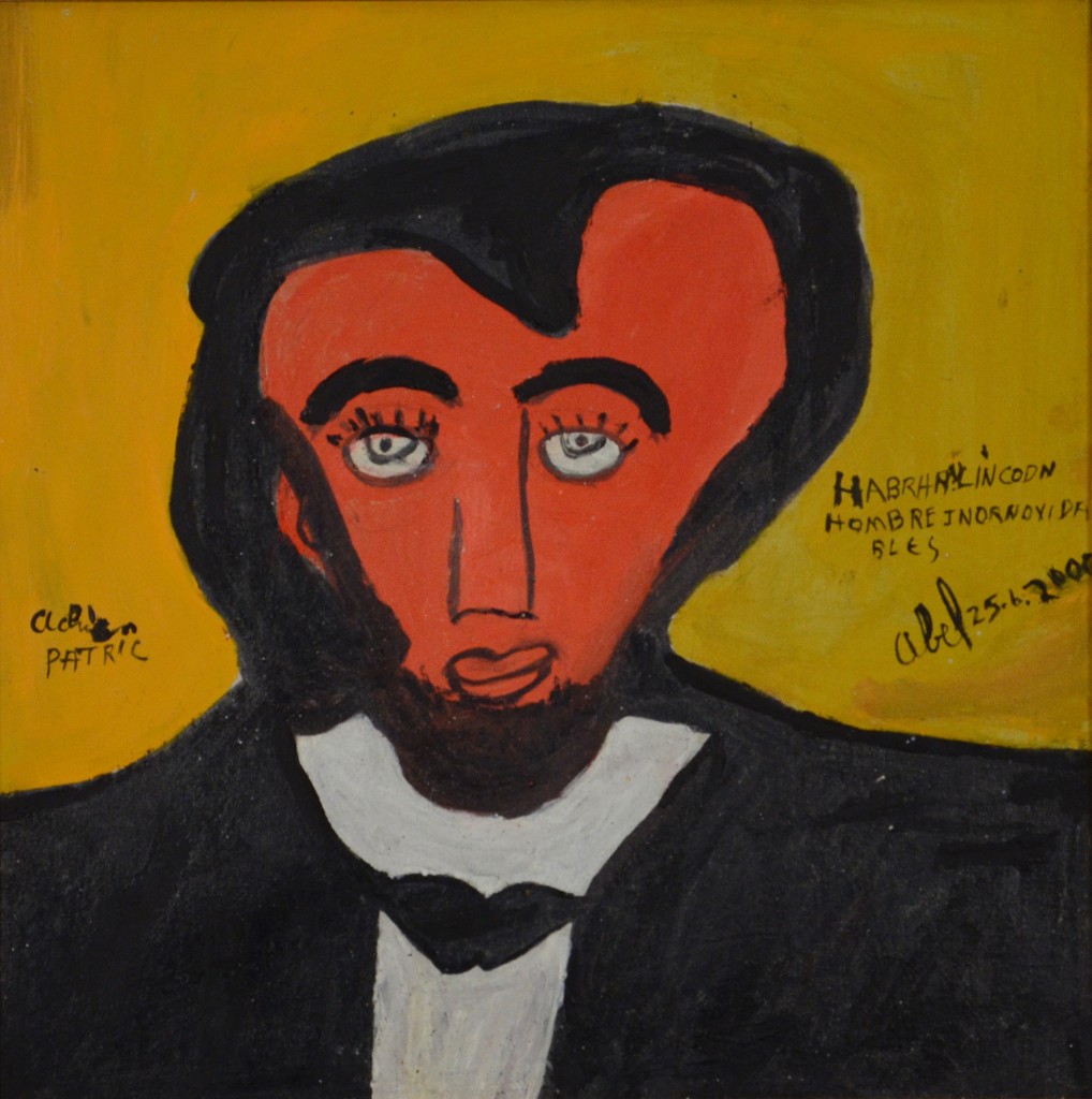 Abel Perez-Mainegra, Cuba, <em>Abraham Lincoln</em>, 2000, oil on canvas, Rodman Collection, Ramapo College of New Jersey