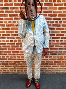 Jerry Gant in Gantalism Attire Outside Studio at 31 Central Avenue, Newark, 2012, courtesy of the Jerry Gant Estate, photo by Jerry Gant 