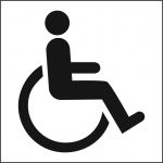 ADA symbol for wheelchair accessible.