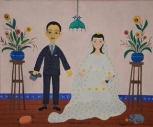 Mozinho, Bride and Groom, acrylic on canvas, Brazil, Rodman Collection