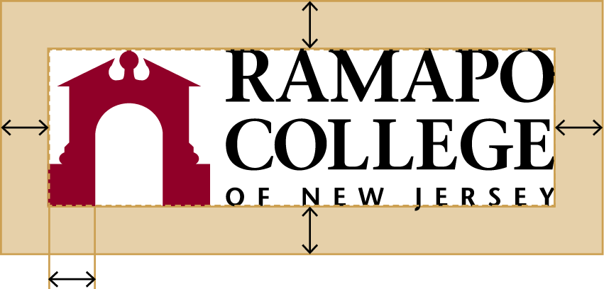 RCNJ logo clear space example 