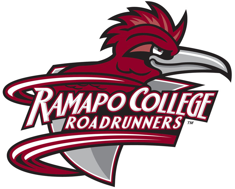 RCNJ Athletics logo with word and roadrunner head