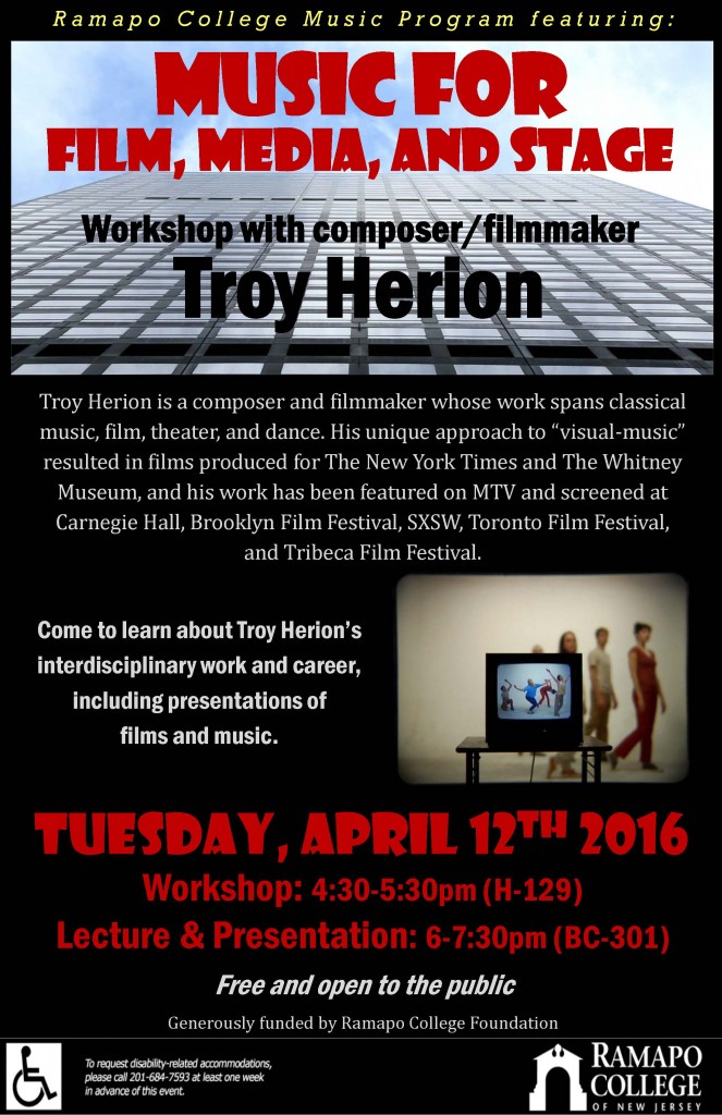 Music for Film workshop - flyer