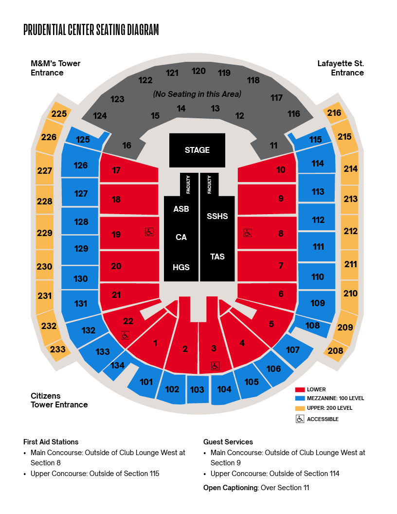 Breakdown Of The Prudential Center Seating Chart