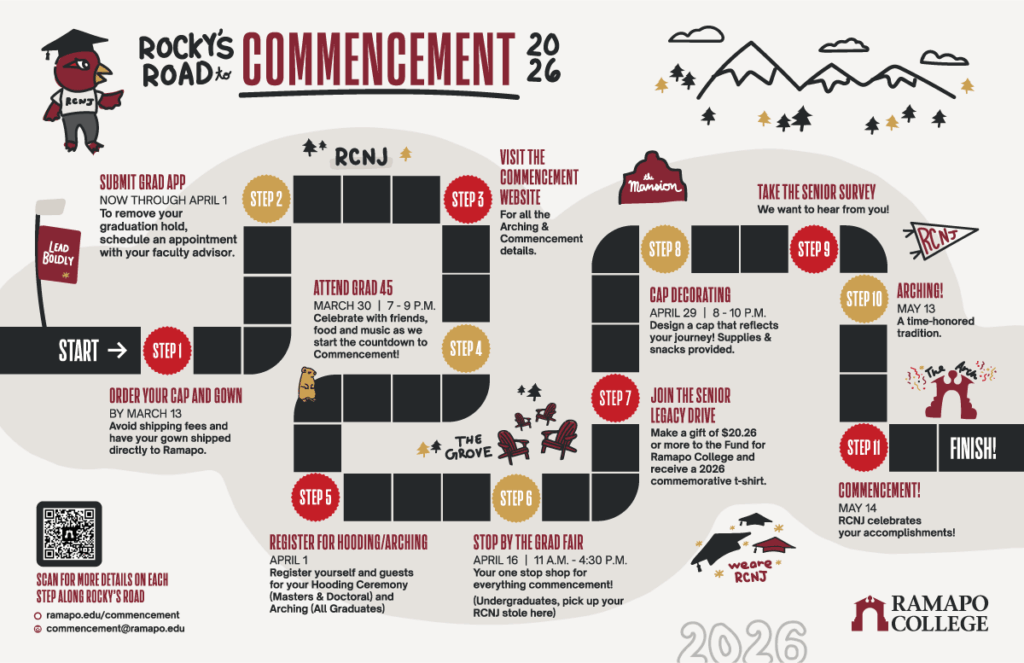 Rocky's Road to Commencement 2026 graphic