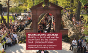 Photo of Arch once the Arching Ceremony begins.