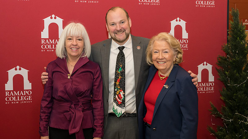 Donor Apparition event with a VP at Ramapo College with donors 