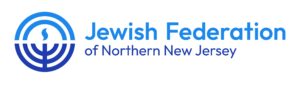 Logo of Jewish Federation of Northern New Jersey; two-tone writing in blue on a white background