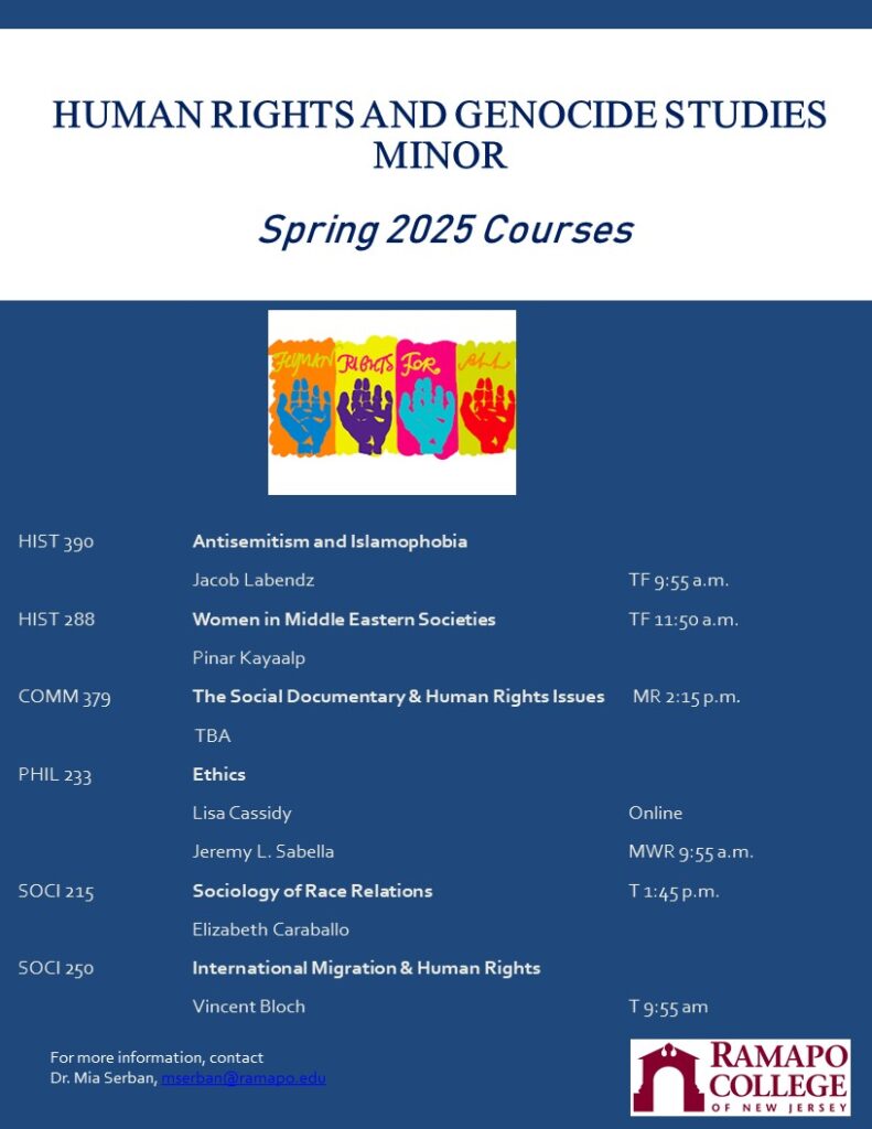 Academics Courses, Minor & Library Center for Holocaust and Genocide