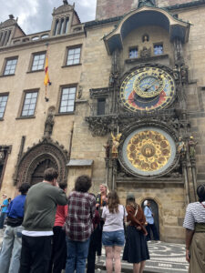 At Prague's famous Astronomical Clock