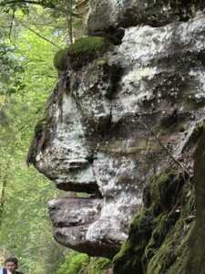 Rock formation that looks like a man's face in profile