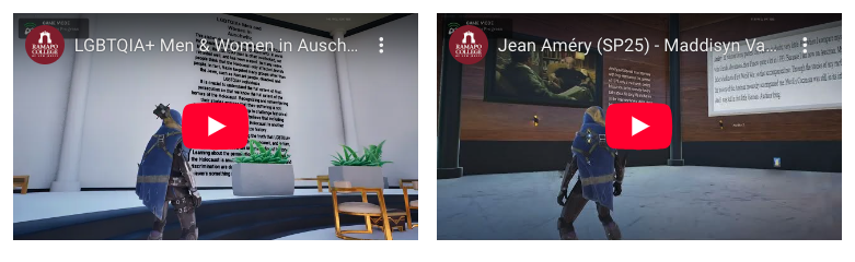 Pictures of side-by-side embedded videos from YouTube