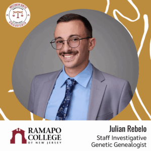 Julian Rebelo smiling against a grey background