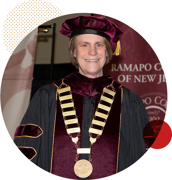President Jebb wearing Ramapo College of New Jersey’s Chain of Office