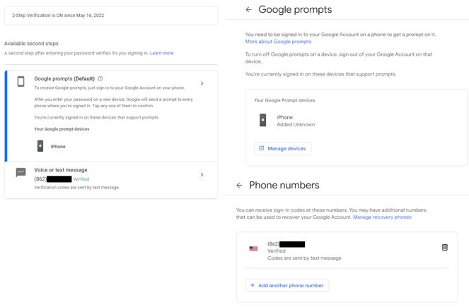 Gmail Desktop 2FA Options screenshot