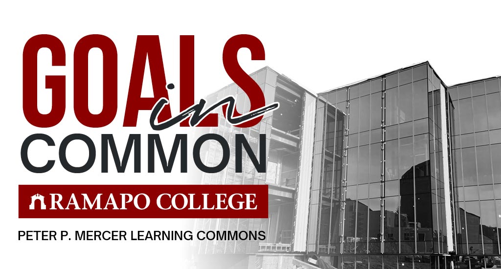 Goals in Common Logo Lockup with Learning Commons Building