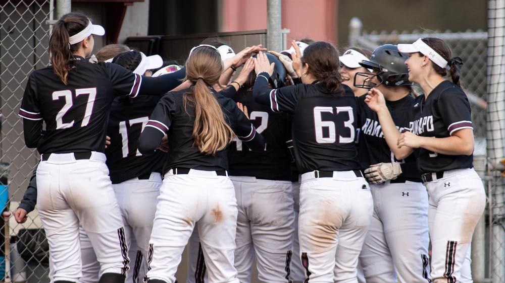 Softball Team grouped together Softball Team grouped together