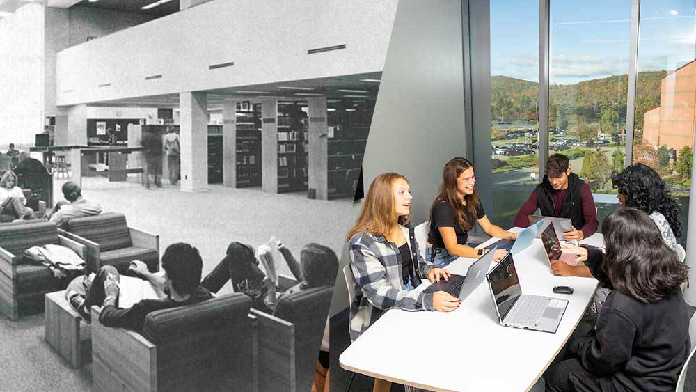 RCNJ Library then and now image