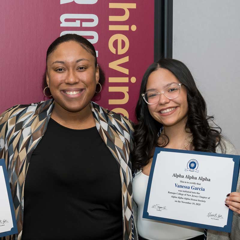 Christine Millien,

EOF Budget & Program Coordinator, with Vanessa during the Tri Alpha Honor Society Awards