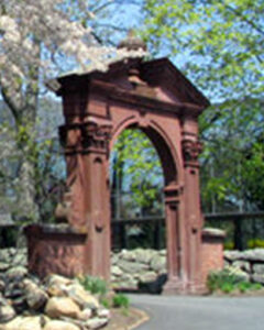 3/4 angle of the Ramapo College Arch