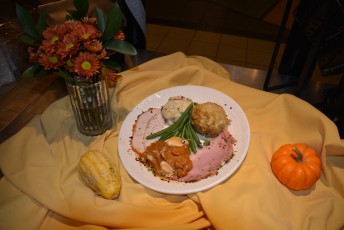 Outreach & Engagement (OEC) & Student Well-Being (SWC) Serve Thanksgiving Dinner