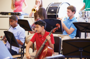 students playing instruments