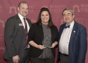 Christopher Romano, Carol Ann Lulias and President Peter P. Mercer