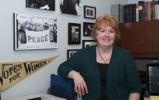 Cathy Hajo in her office