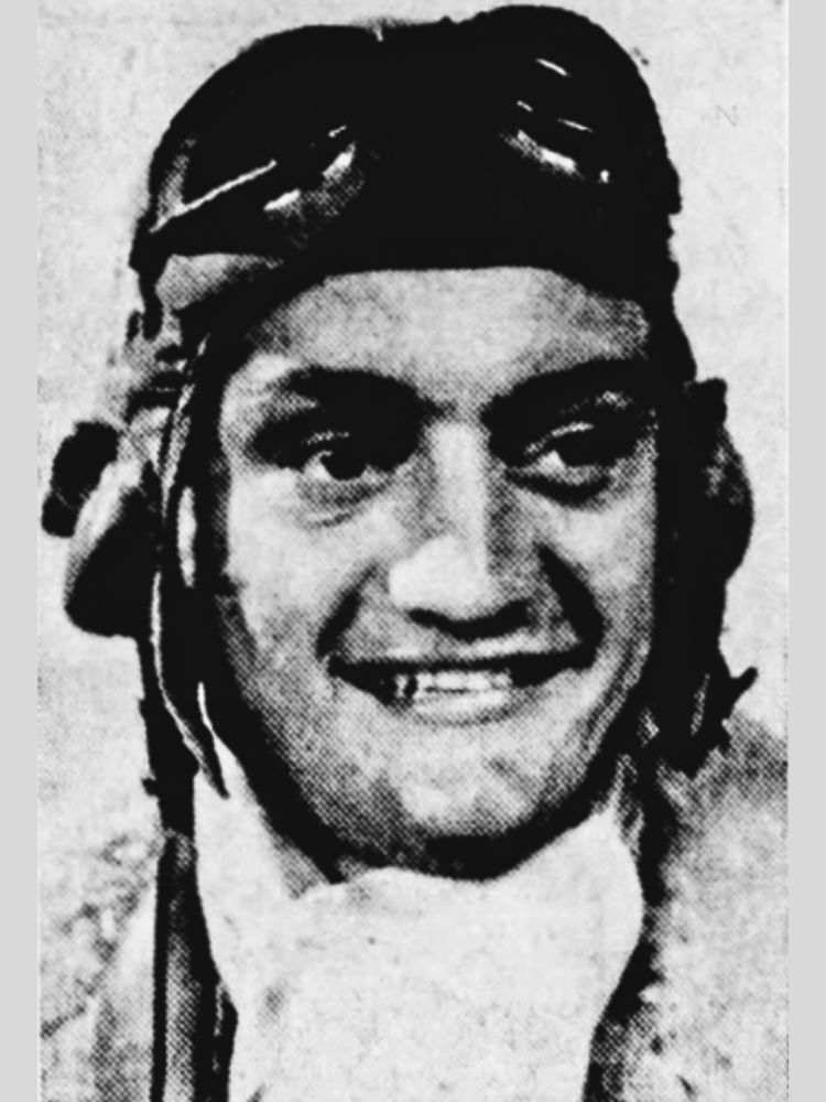 Black and white image of Captain Yager printed in the Palmyra Spectator in December of 1944.