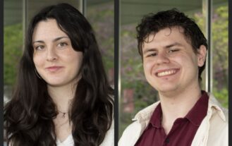 On the left is a headshot of Magdalena Nikolova and on the right is a headshot of Hristo Denev