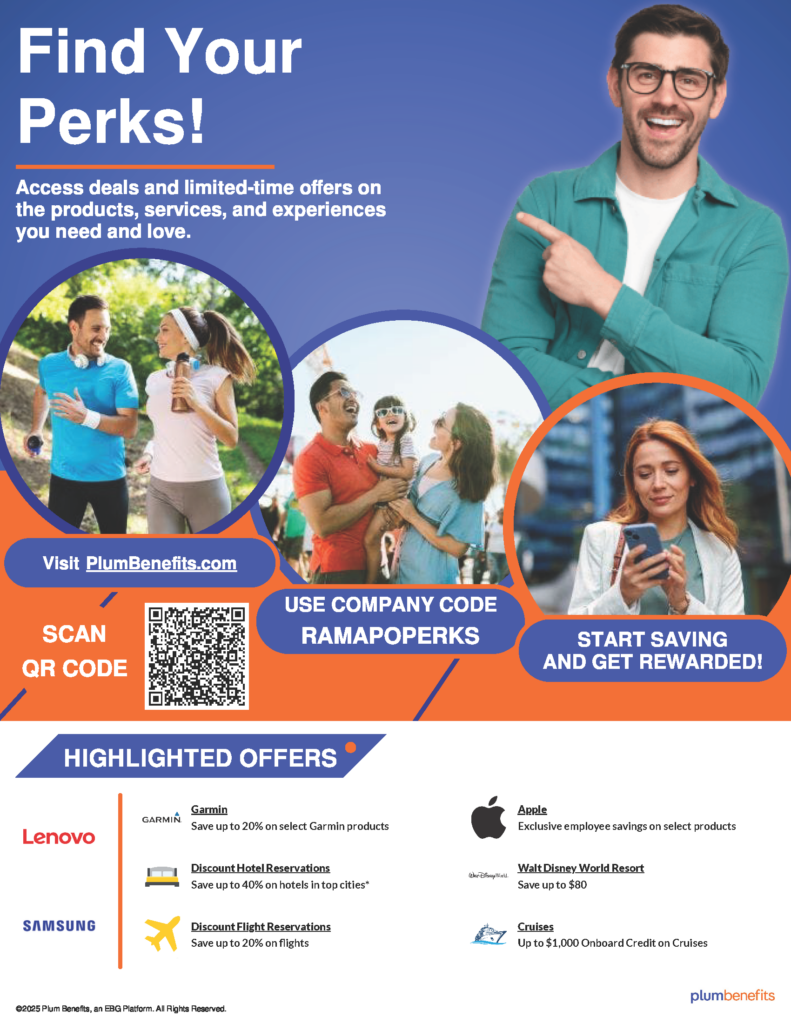 Discount flyer with company code of Ramapoperks to register for an account