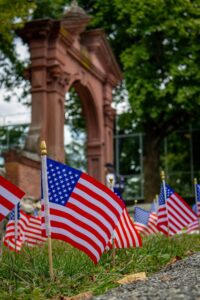Arch with US Flags