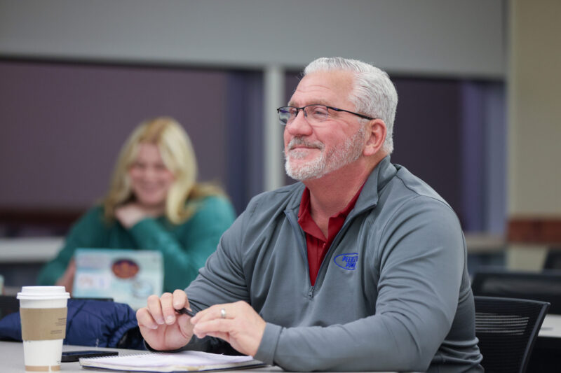 Ramapo College degree completion student sitting in class