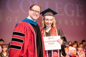 Dean Lorenz and Law and Society Award recipient Hannah Scroggins