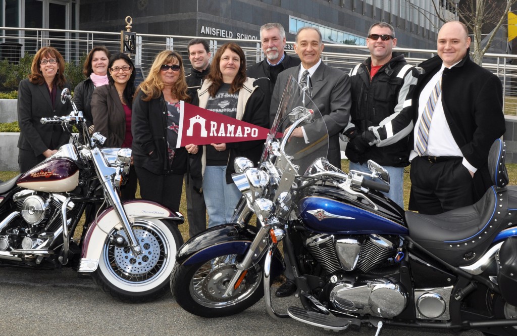 (l to r) Ready to rumble to benefit Ramapo College are Cathleen Davey of Mahwah, executive director of the Ramapo College Foundation; Liz Kloak of Ridgewood, event coordinator; Sandra Diaz of North Bergen, assistant vice president of the Foundation and Ramapo Rumble Committee members Lisa Ryan of Towaco, Rick DeSilva, Jr of Mahwah, Doreen Janes of Lyndhurst, Dave Hackett of South Plainfield, Chairman Rick DeSilva, Jonathan Marcus and Randall Brewster, all of Mahwah.