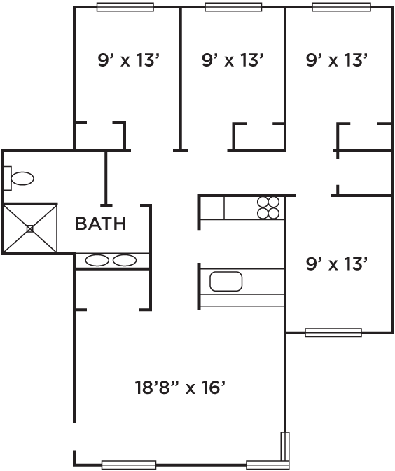 Ramapo College Village floor plan