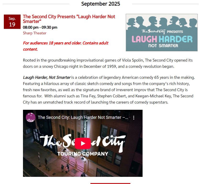 Second City presents "Laugh Harder Not Smarter"