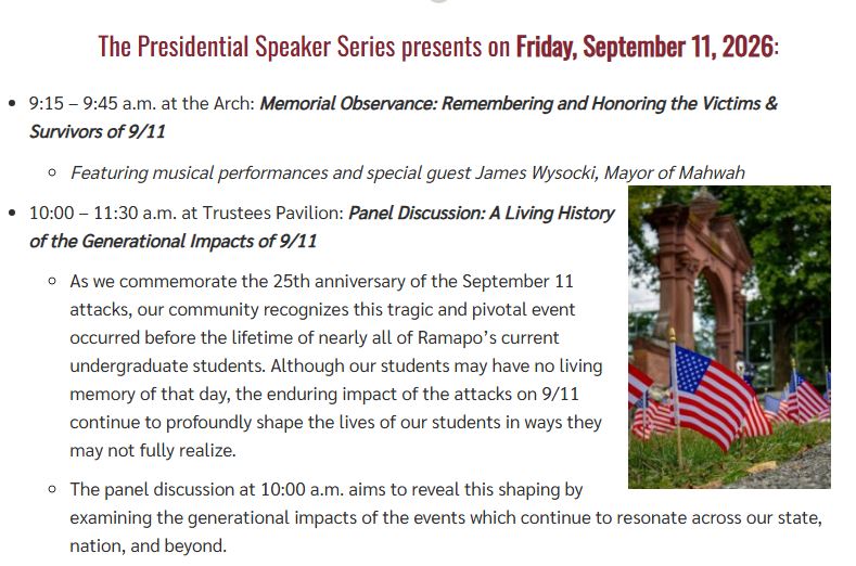 9-11 Presidential Speaker Series