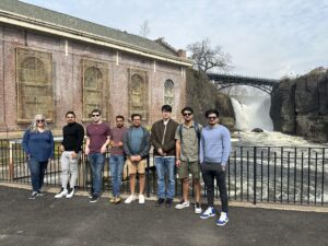 Students standing outside the Great Falls Hydroelectric Station