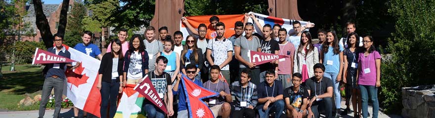 Ramapo International Students in front of the Arch